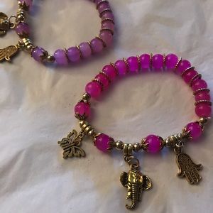 Beaded bracelet with charms ✨